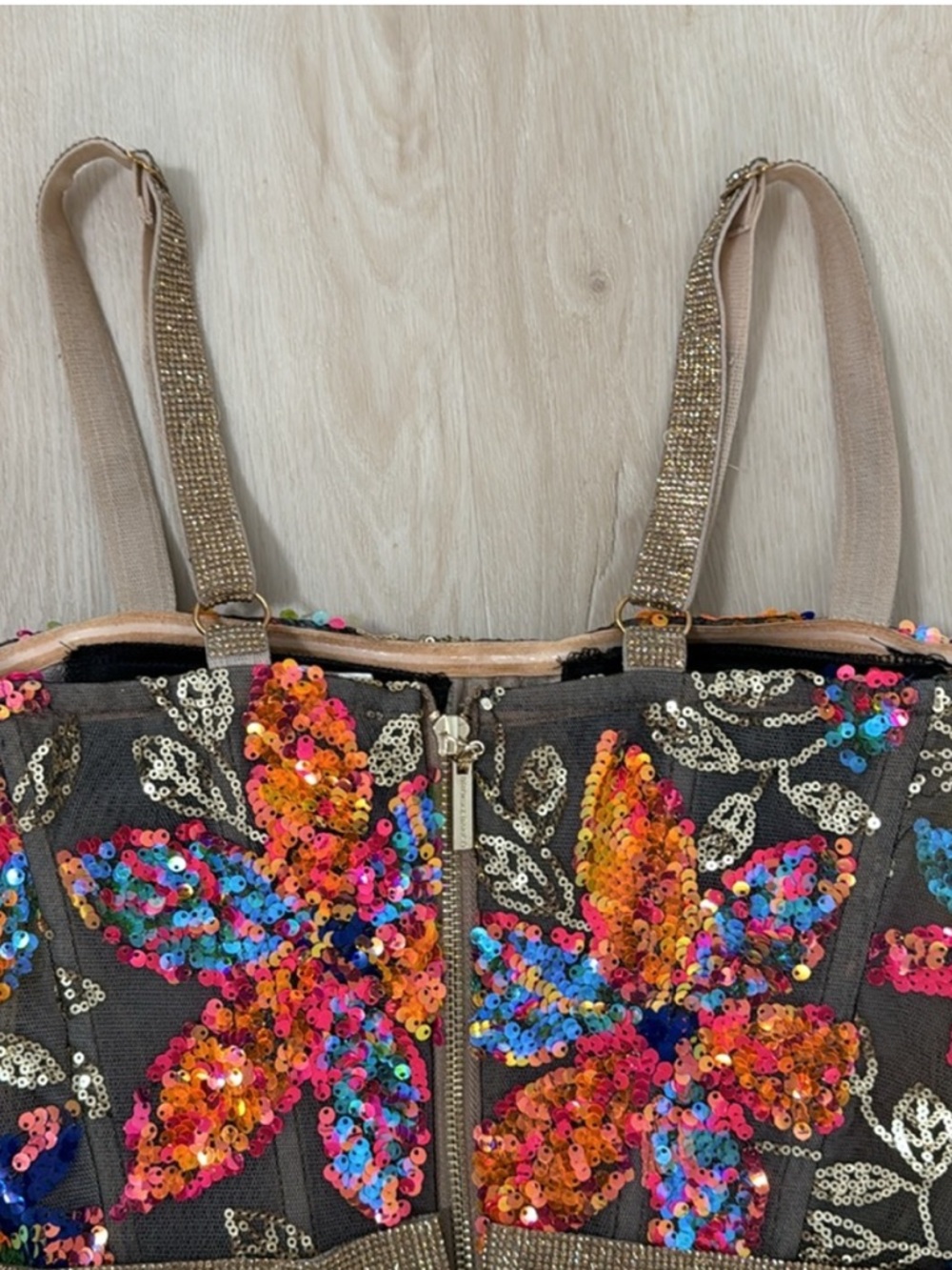 Sequin Floral Tote Bag - Multicolor